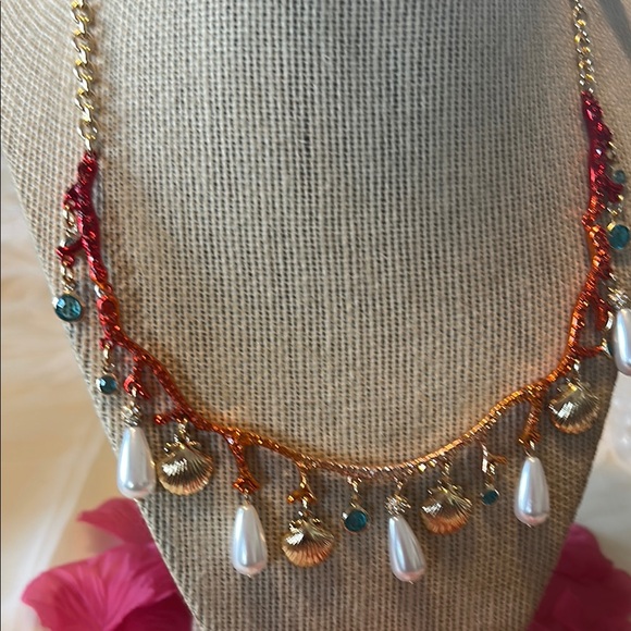 Betsey Johnson Red and Gold Pearl Necklace Set - Picture 4 of 7